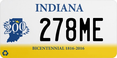 IN license plate 278ME