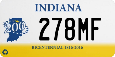 IN license plate 278MF