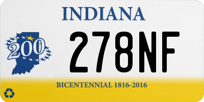 IN license plate 278NF