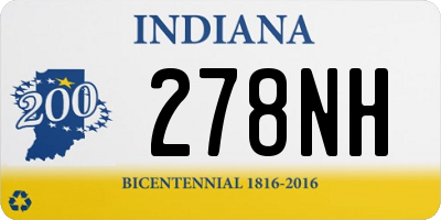 IN license plate 278NH