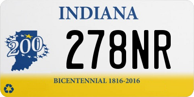 IN license plate 278NR