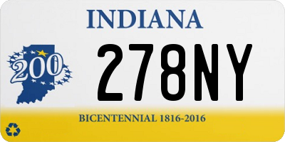 IN license plate 278NY