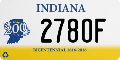 IN license plate 278OF
