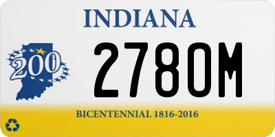 IN license plate 278OM