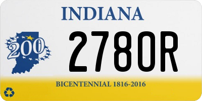 IN license plate 278OR
