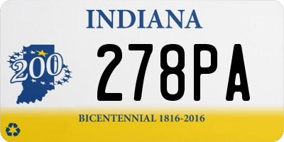 IN license plate 278PA