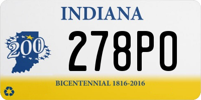 IN license plate 278PO