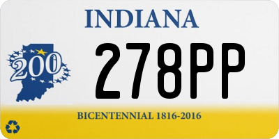 IN license plate 278PP