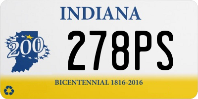 IN license plate 278PS