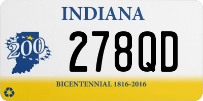 IN license plate 278QD