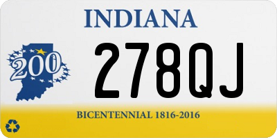 IN license plate 278QJ