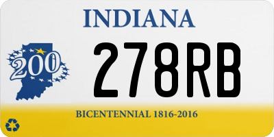 IN license plate 278RB