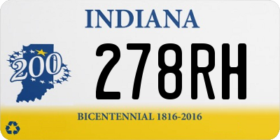 IN license plate 278RH