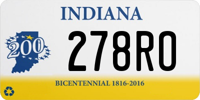 IN license plate 278RO