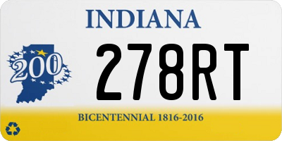 IN license plate 278RT