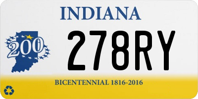 IN license plate 278RY