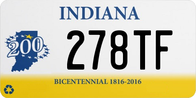 IN license plate 278TF