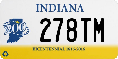 IN license plate 278TM