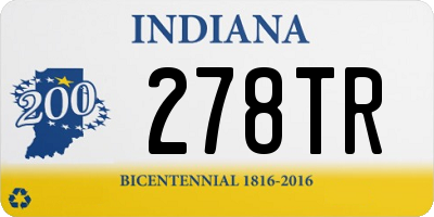 IN license plate 278TR