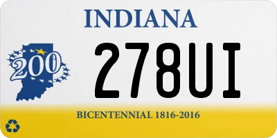 IN license plate 278UI