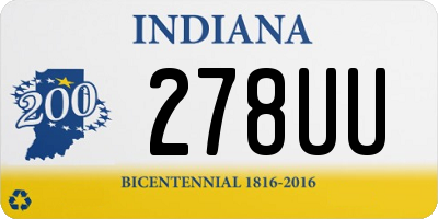 IN license plate 278UU