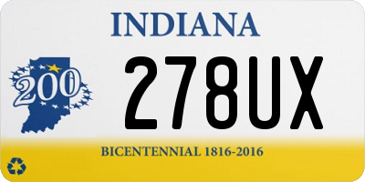 IN license plate 278UX