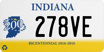 IN license plate 278VE