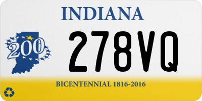 IN license plate 278VQ