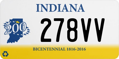 IN license plate 278VV