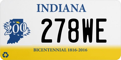 IN license plate 278WE