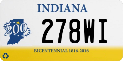IN license plate 278WI