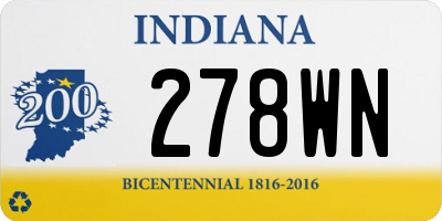 IN license plate 278WN