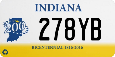 IN license plate 278YB