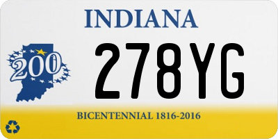 IN license plate 278YG