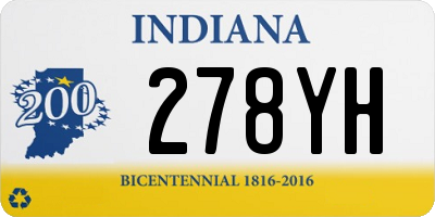 IN license plate 278YH