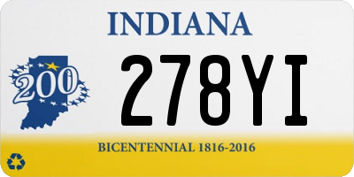 IN license plate 278YI