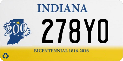 IN license plate 278YO