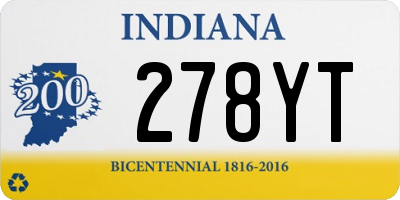 IN license plate 278YT