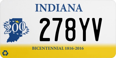 IN license plate 278YV