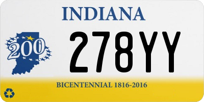 IN license plate 278YY