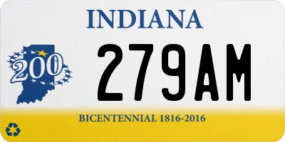 IN license plate 279AM