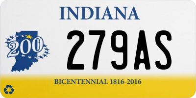 IN license plate 279AS