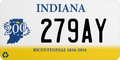 IN license plate 279AY