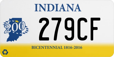 IN license plate 279CF