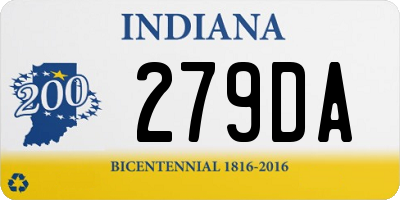 IN license plate 279DA