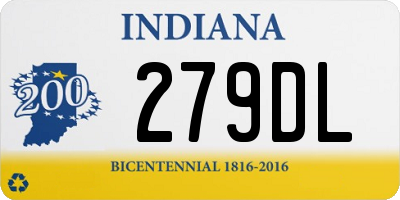 IN license plate 279DL