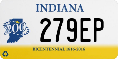 IN license plate 279EP