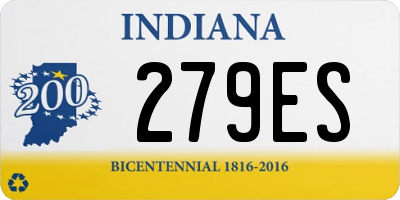 IN license plate 279ES