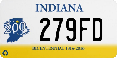 IN license plate 279FD