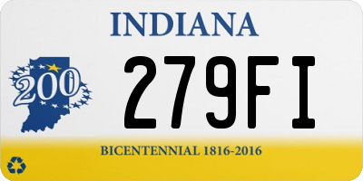 IN license plate 279FI